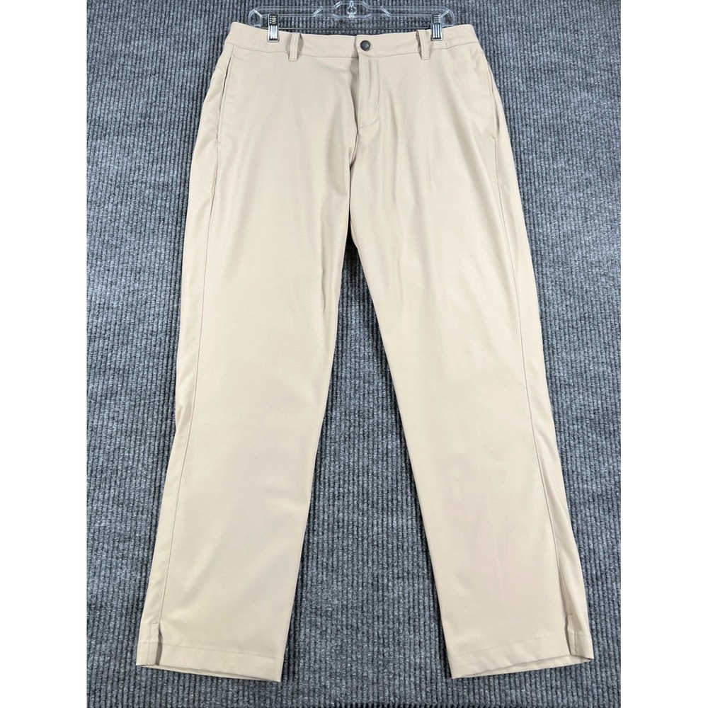 Puma Pants Mens 33x30 Beige Stretch Golf Flat Front Performance Casual Outdoor‎